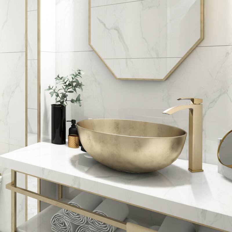 Rbrohant Single Handle Bathroom Vessel Sink Faucet, Waterfall Single Hole Basin Faucets