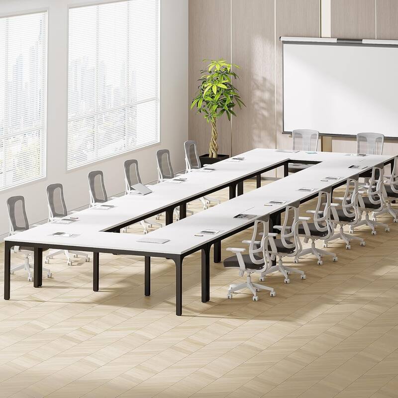 78.74" Large Rectangle Conference Table/Desk, Modern Seminar Meeting Table, Business Tables for Boardroom & Office