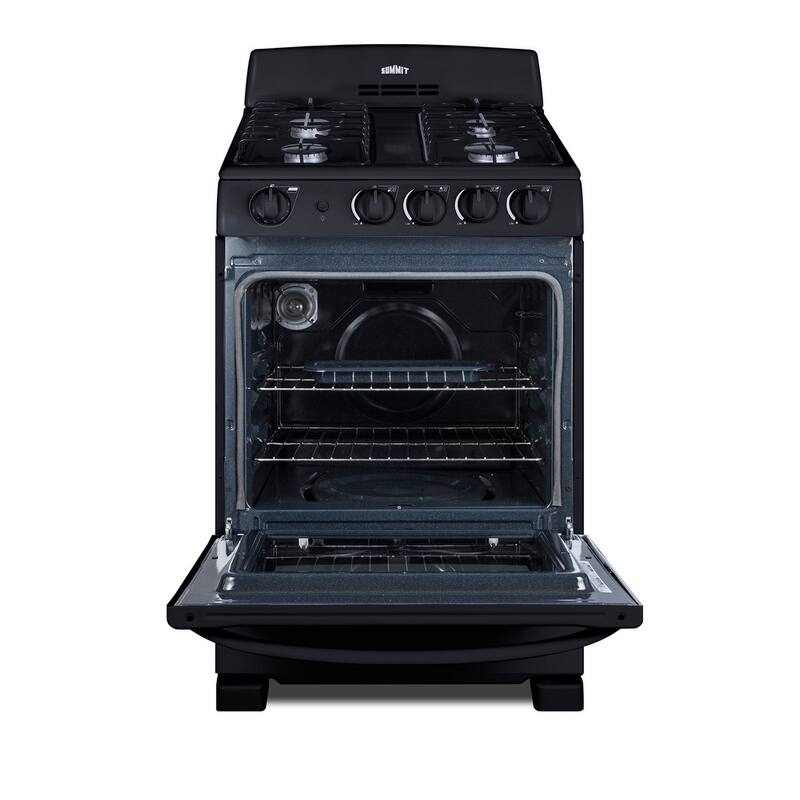 Summit RG2402 20" Wide 4 Burner Natural Gas Rangetop with Continuous