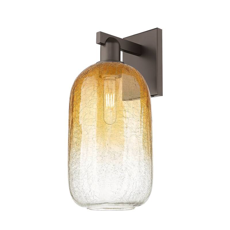 Innovations Lighting 716-1W-17-7 Brookhaven Cloche Sconce Brookhaven - Oil Rubbed Bronze / Amber