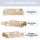 preview thumbnail 22 of 79, Modern Floor Bed with Safety Guardrails and Door, Suitable for Kids