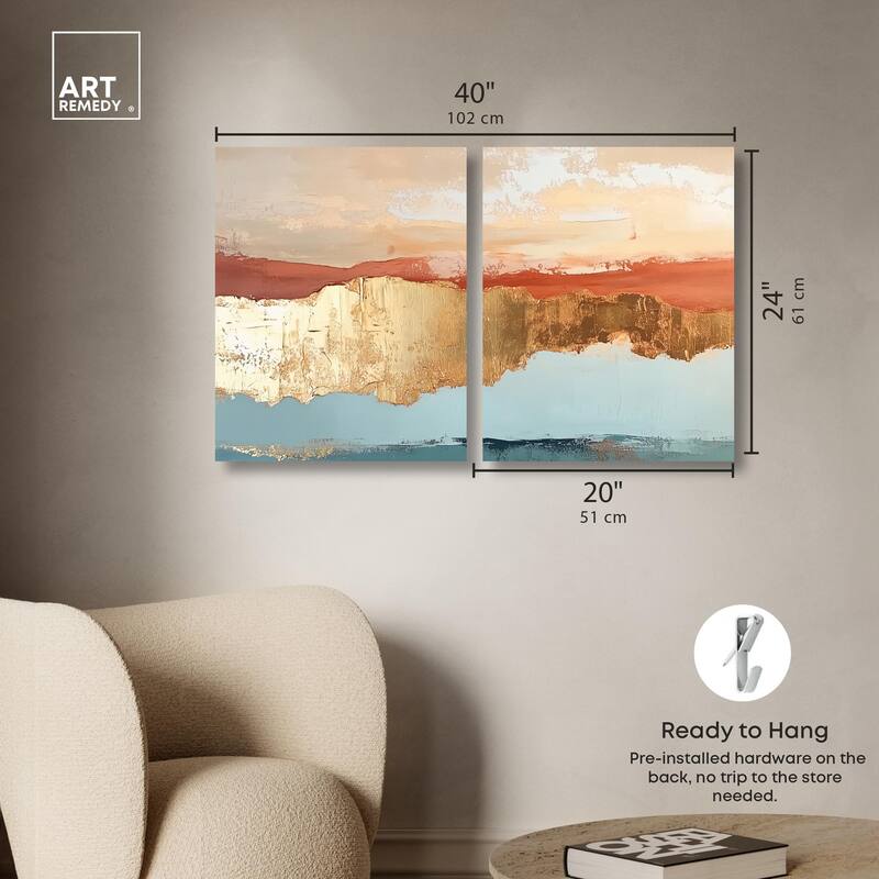 Earthy Glow III Canvas Set of 2 by Art Remedy, Gallery Wrapped