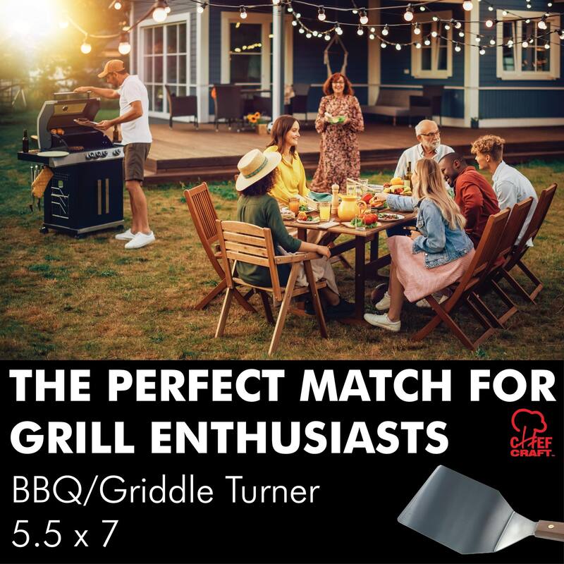 Chef Craft 12-inch Extra-Large Stainless Steel BBQ Griddle Turner