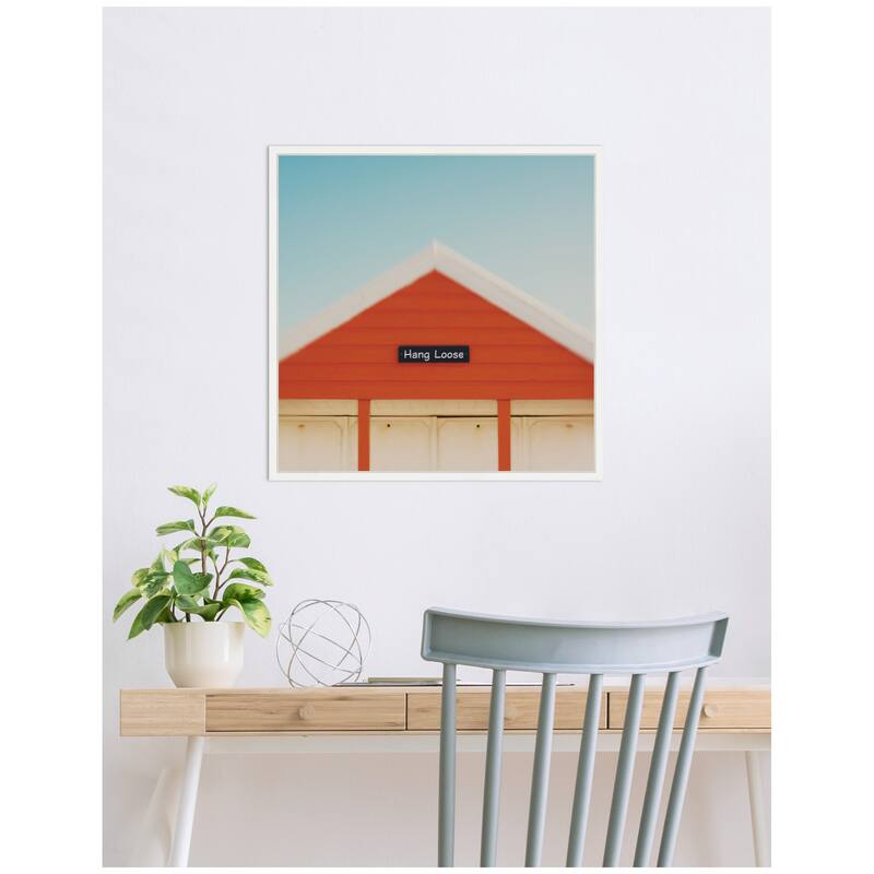 Kate and Laurel Hang Loose by Laura Evans Framed Canvas Wall Art Print