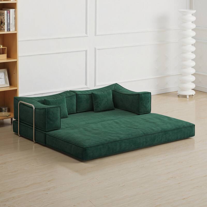78.8 inch Modular sofa,convertible pudding block sofa(Green)
