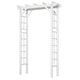 preview thumbnail 17 of 19, Outsunny 7' Wood Steel Outdoor Garden Arched Trellis Arbor with Natural Fir Wood & Side Panel for Climbing Vines