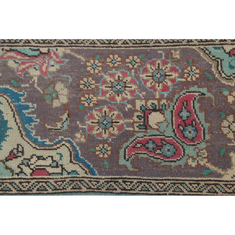 Tabriz Persian Vintage Area Rug Handmade Wool Carpet - 10'1"x 12'10"