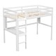 preview thumbnail 11 of 13, Elegant Twin Loft Bed with Desk, Bookcase, and Ladder - Grey Pine Wood