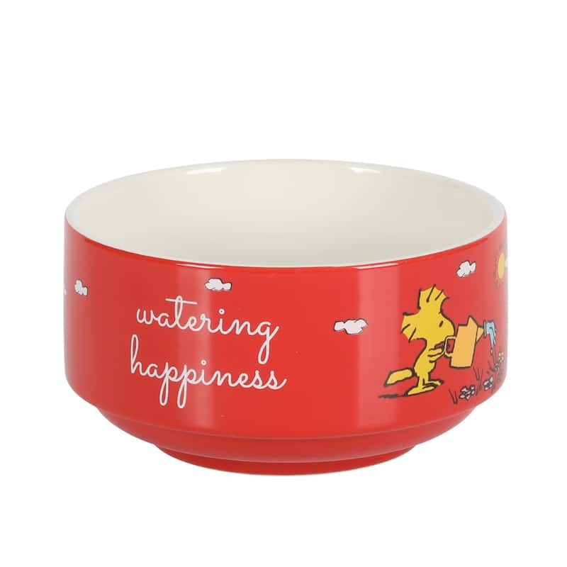 Peanuts Snoopy 4 Pack Stackable 5.5" Decorate Stoneware Bowl Set