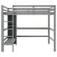 preview thumbnail 13 of 16, Full Size Loft Bed with Built-in Desk & Playable Shelf Bench by Harper&Bright Designs