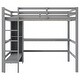 preview thumbnail 14 of 13, Wood Loft Bed w/Slats Support, Full Size Bed Frame with Multifunction Shelves, Full-length Guardrail and Under-bed Desk