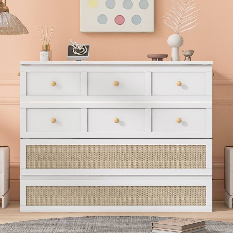 Queen Murphy Bed with Large Drawers