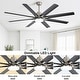 preview thumbnail 36 of 70, 52/66/72/84 Inch Smart Ceiling Fan with Light ,Wall Switch, APP Control,Dimmable LED,8 Blades