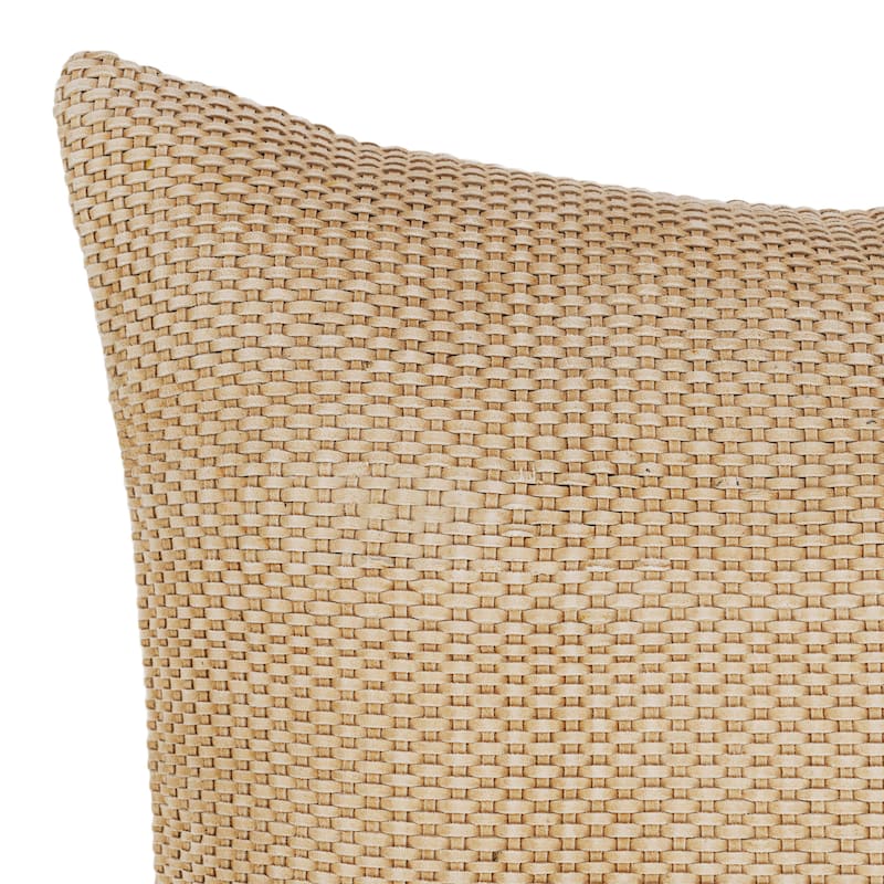 Villa by Classic Home Bassinet 18" Genuine Suede Leather Throw Pillow