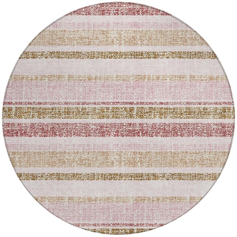 HomeRoots Striped Transitional Rectangle Outdoor Rug