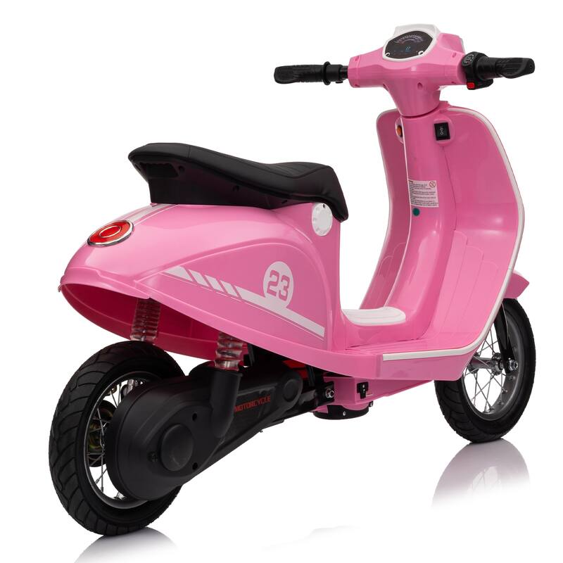 24V 250W Powerful Electric Scooter W/12" Air-Filled Tires,Hand Accelerator & Brake,Dual Rear Suspension, Recommended age: 8+