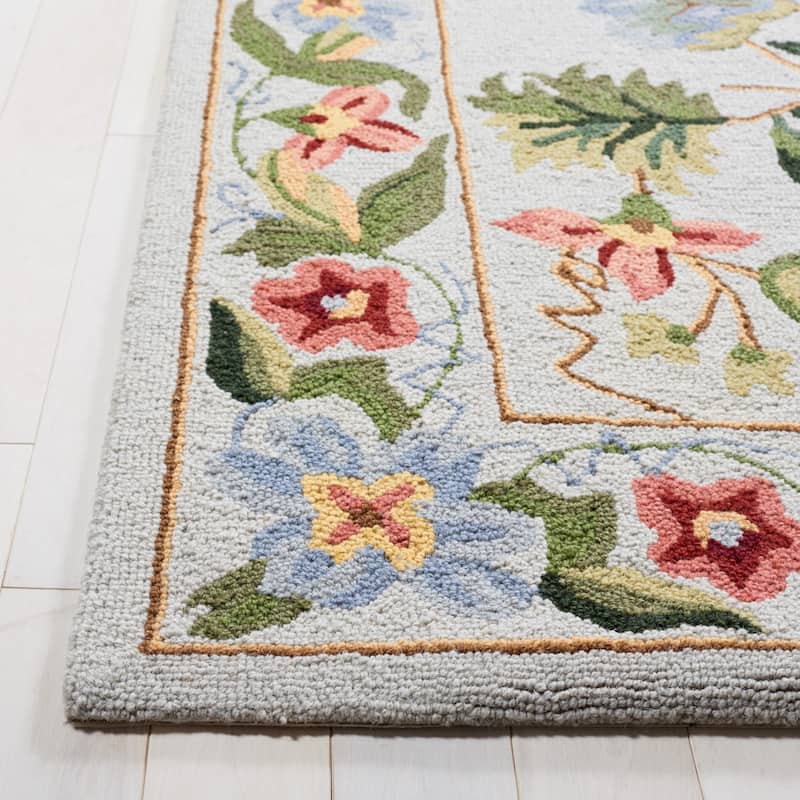SAFAVIEH Handmade Chelsea Rubi French Country Floral Wool Rug