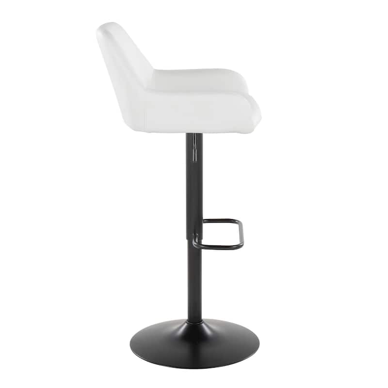 Porch & Den Galotti Adjustable Bar Stool with Rounded Rectangle Footrest (Set of 2)