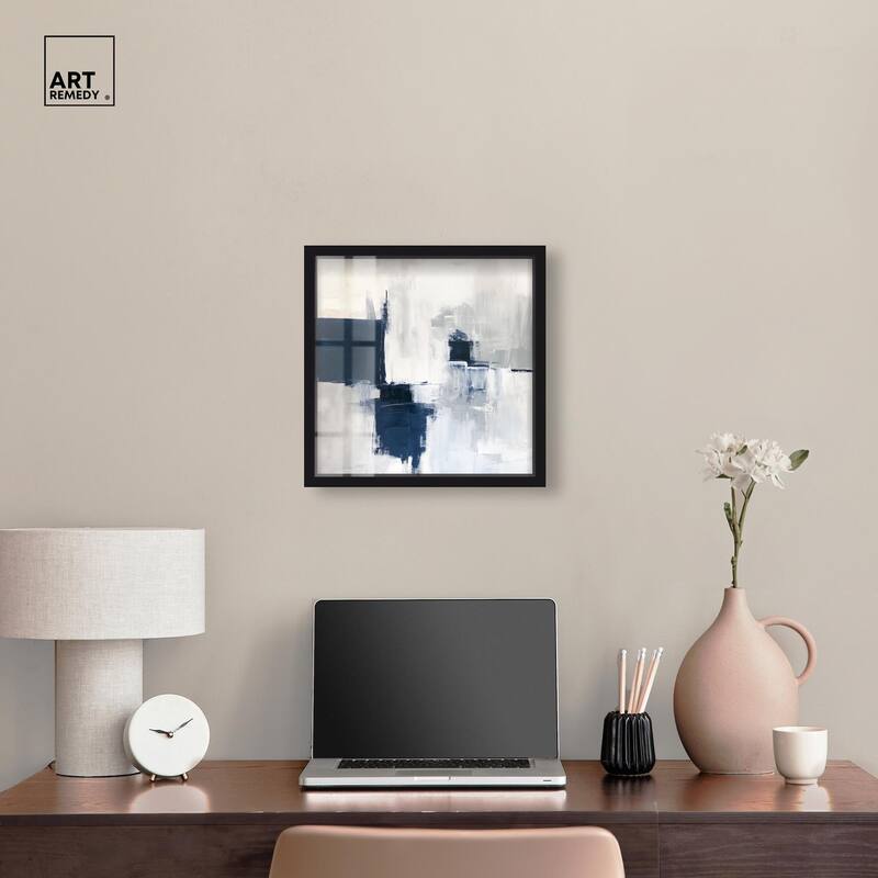 Porcelain Blue on White I Shadowbox by Art Remedy