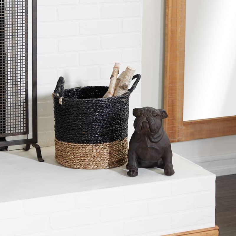 Polystone Bulldog Weathered or Distressed Sitting Decorative Sculpture - Brown - Roche River Decor