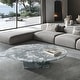 preview thumbnail 17 of 17, 35.4" Natural Marble Stone Coffee Table