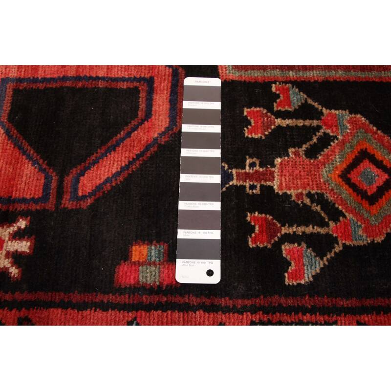 ECARPETGALLERY Hand-knotted Konya Anatolian Black, Red Wool Rug - 4'3 x 9'3