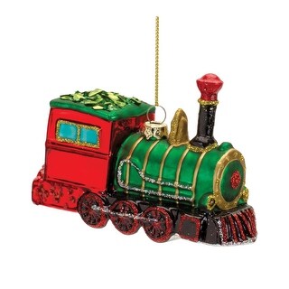 Glittered Glass Train Ornament (Set of 6) - Bed Bath & Beyond - 37972325