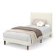 preview thumbnail 6 of 26, Twin Bed Frame Upholstered Platform Bed with Fabric Headboard, Non-Slip and Noise-Free