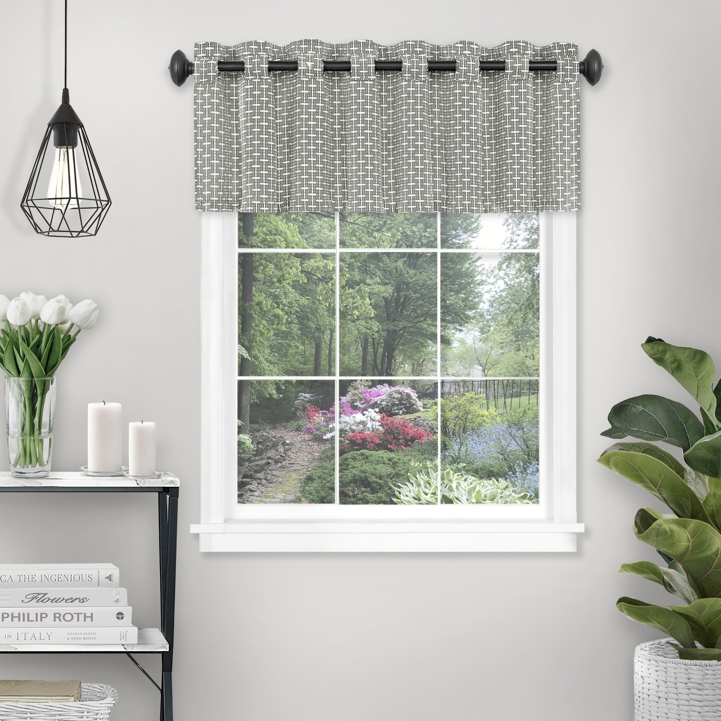 Gray valance deals