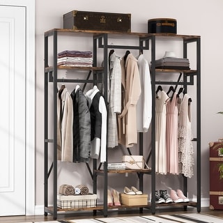 Freestanding Closet Organizer Systems with Shelves and Hanging Rods ...