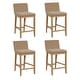 preview thumbnail 54 of 115, Gracie Modern Bar Stool, Boucle Upholstered Chair and Brushed Wooden Legs