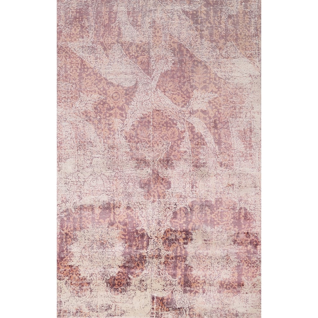 Abstract Modern Area Rug Hand-Knotted Wool Carpet - 4'10"x 7'8"