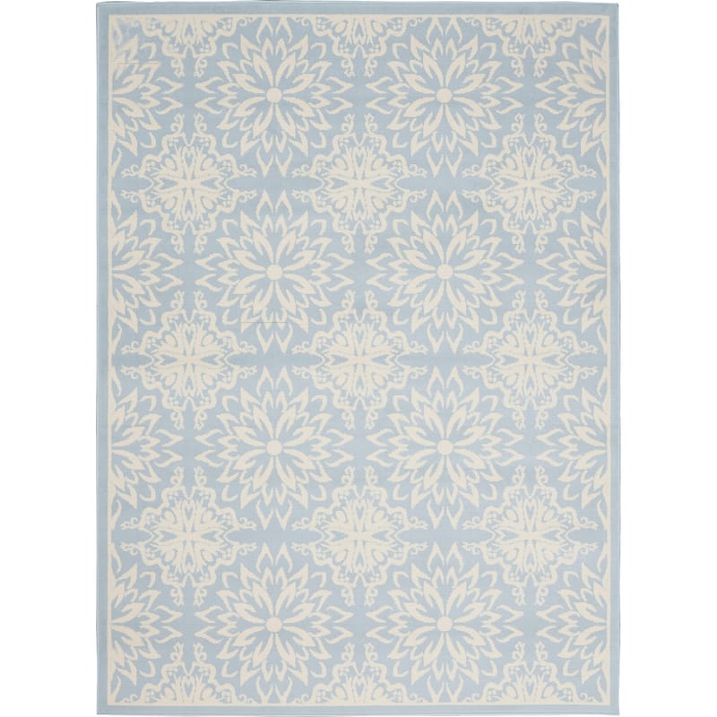Nourison Jane Floral Medallion Indoor only Area Rug - 4' x 6' - Ivory/Light Blue