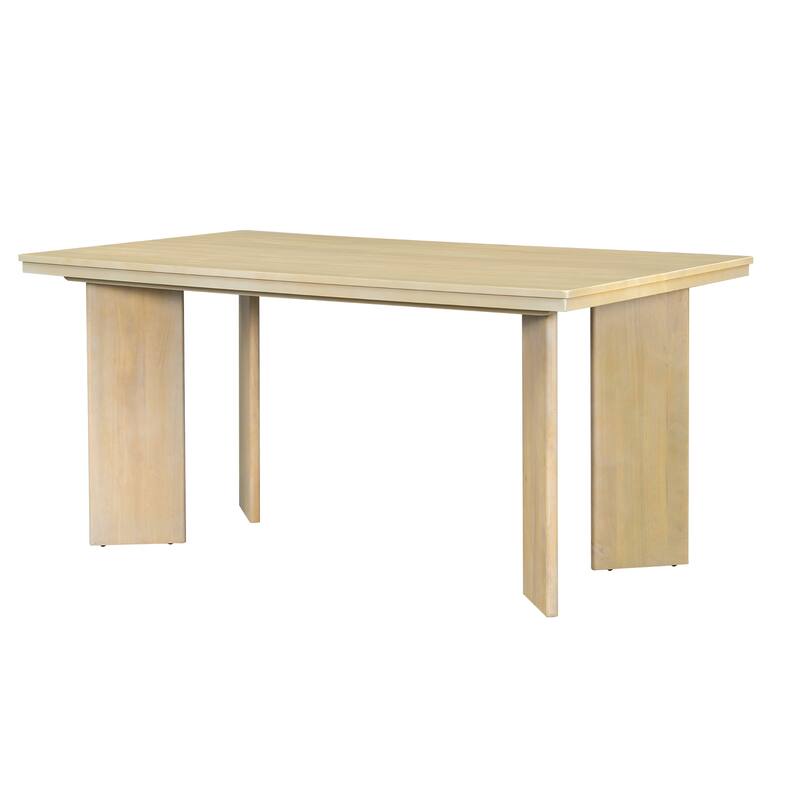 Modern 7-Piece Counter Height Kitchen Dining Table Set with 6 Upholstered Backrest Dining Chairs for Dining Room, Kitchen