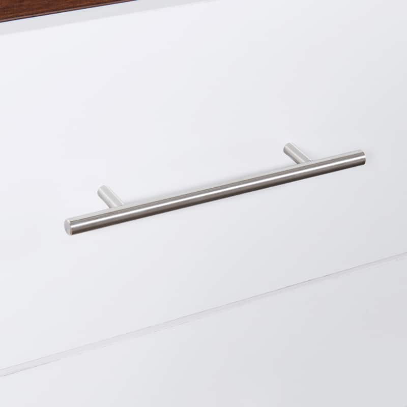 Twin Size Murphy Bed Wall Bed with Cabinet,White
