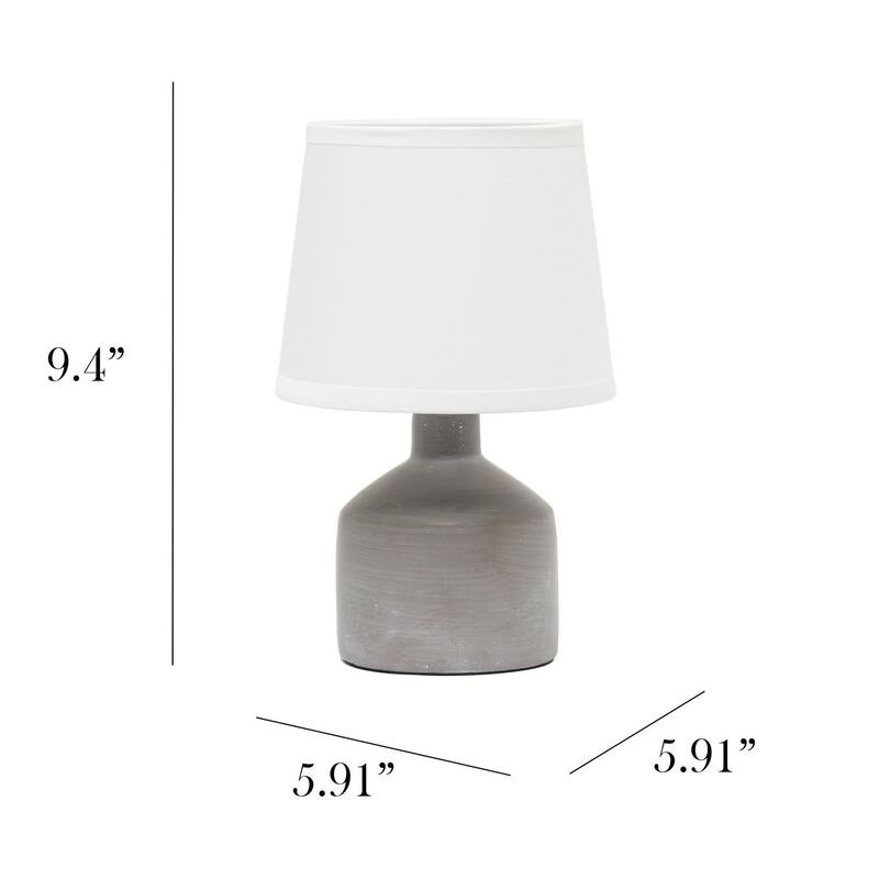 Mini Bocksbeutal Table Lamp with Tapered Shade - 9.5" - Gray and White