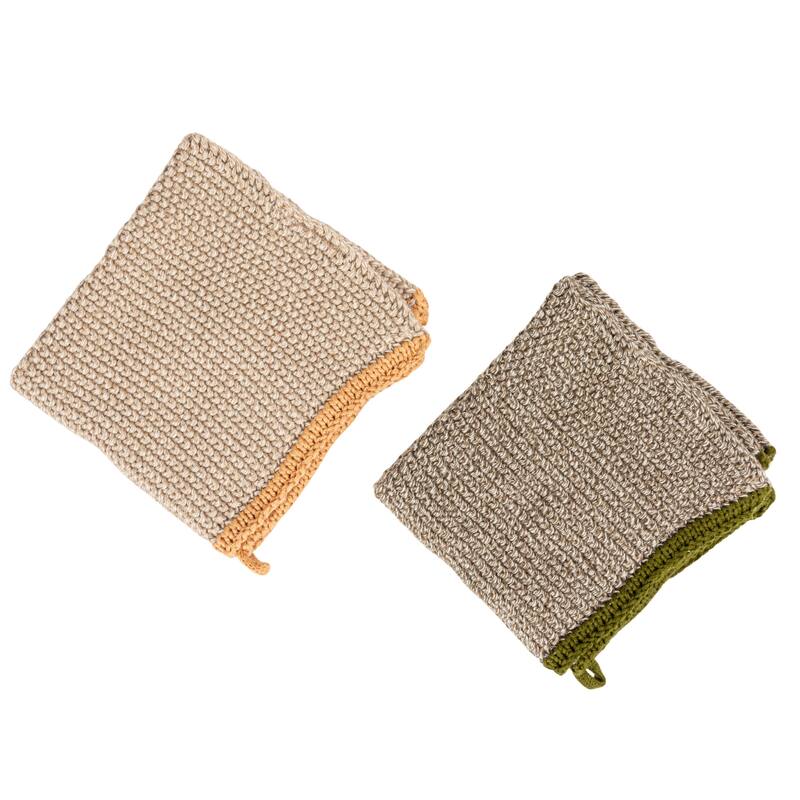 Square Cotton Knit Dish Cloth - 10.5"L x 10.5"W x 0.1"H