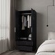 preview thumbnail 3 of 4, Wengue 2-Door 2-Drawer Wardrobe with Hanging Rod