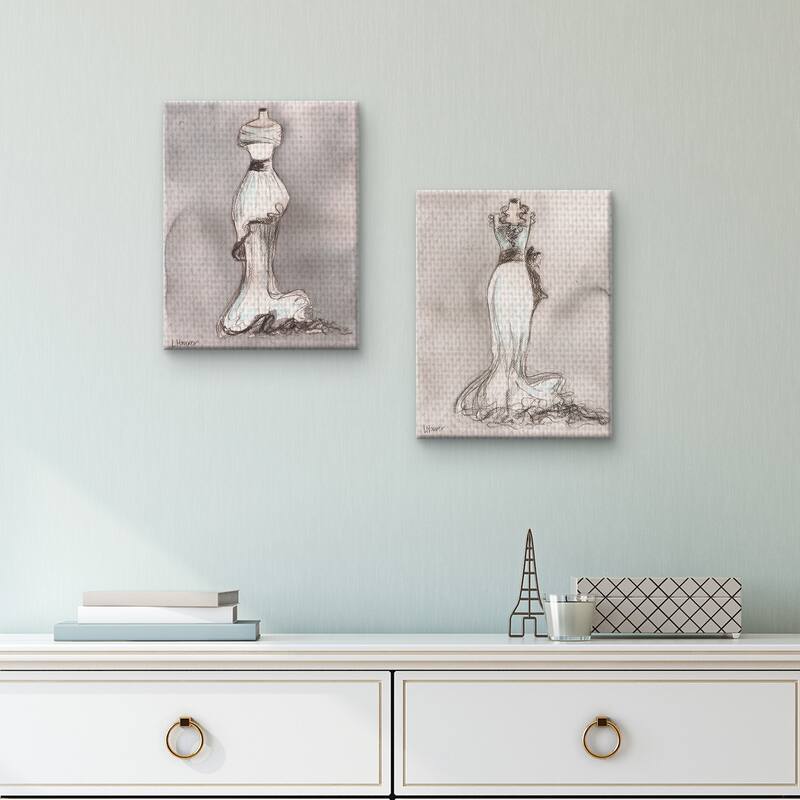 Socialite I, II by Lauren Maurer Canvas Art Prints
