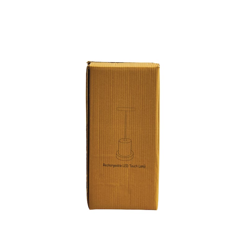 Metal and Mango Wood LED Table Lamp with Touch Sensor - 4.0"L x 4.0"W x 11.5"H