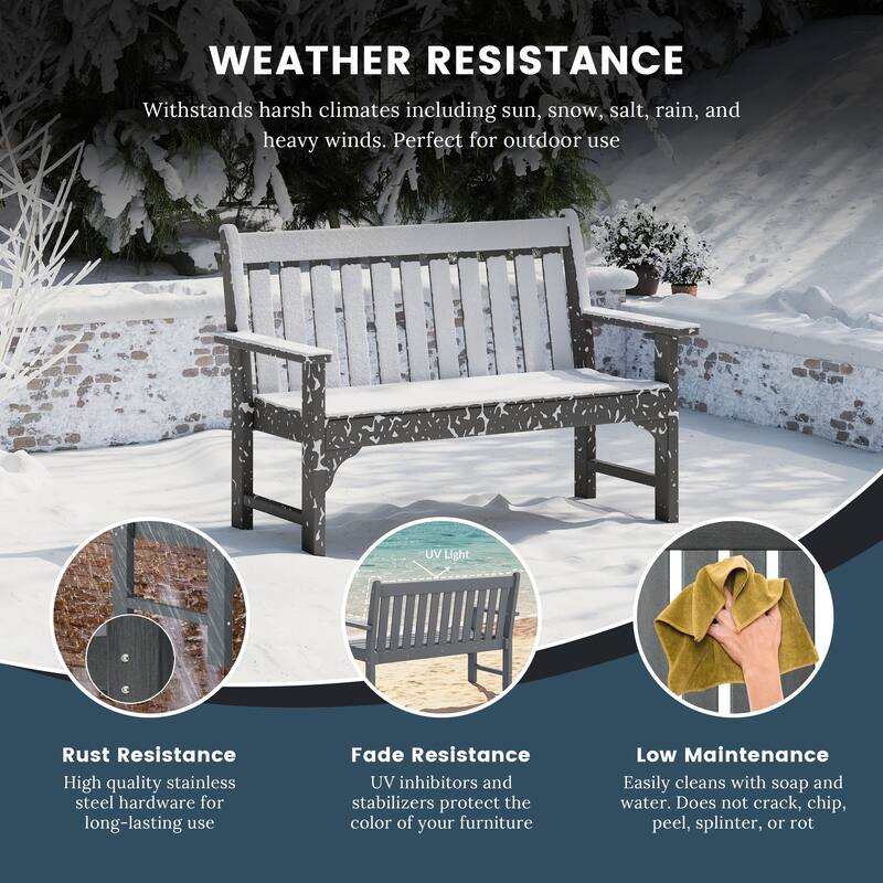 Laguna Poly 51 Inch Garden Bench