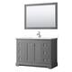 Option Dark Gray / White Quartz Top / Polished Chrome