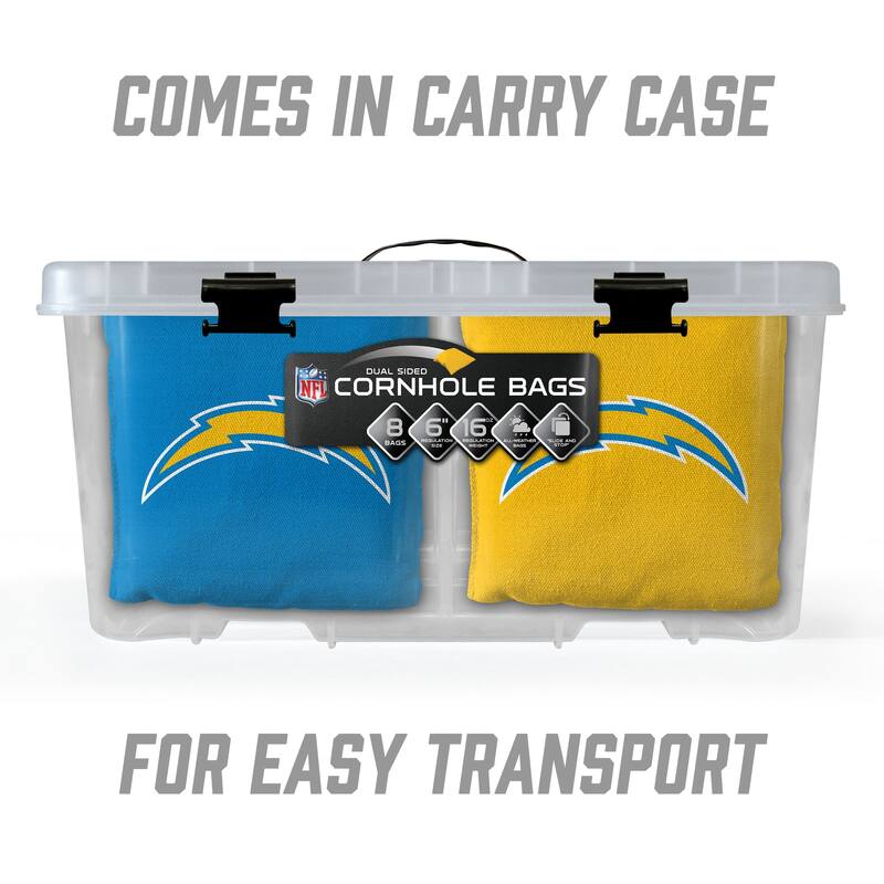 Los Angeles Chargers NFL Dual Sided Pro Stop & Slide Cornhole Bags