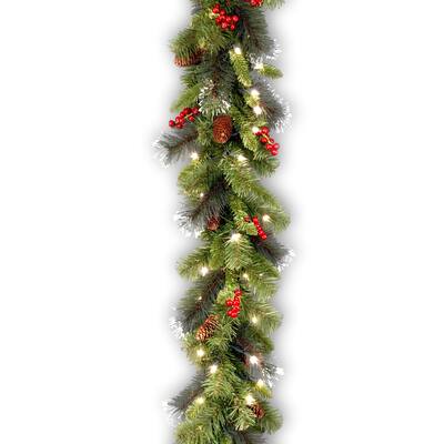 9 ft. Crestwood® Spruce Garland with Twinkly™ LED Lights - Green - 9 ft