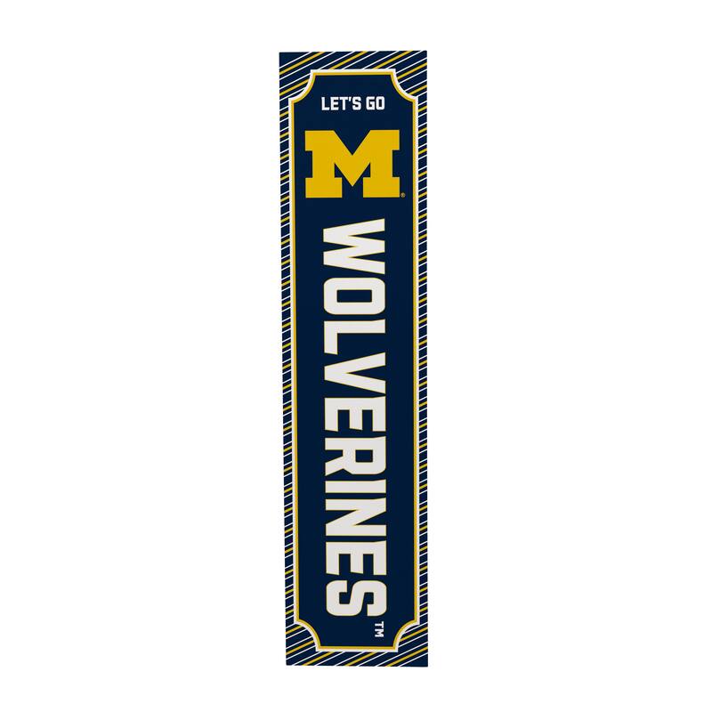 47" Double Sided Seasonal Porch Leaner, University Of Michigan - 47" x 11.25"