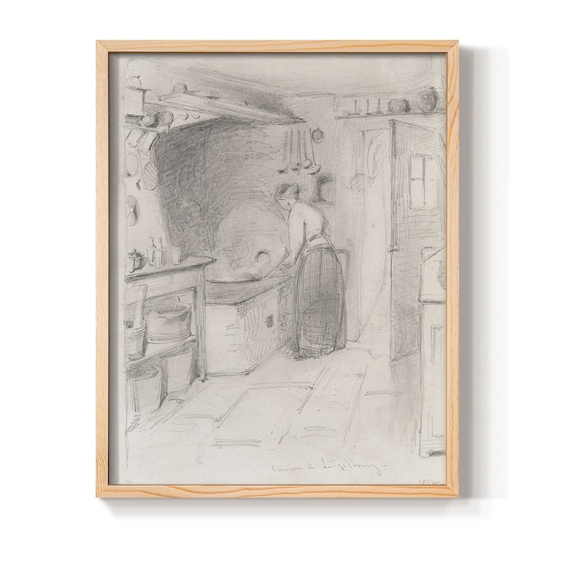 Vintage Sketch LIV -Framed Print