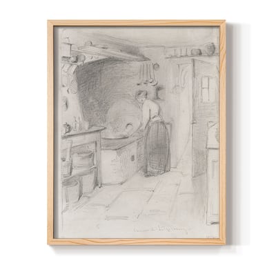 Vintage Sketch LIV -Framed Print