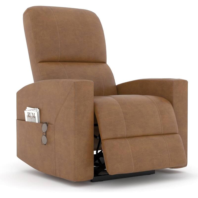 AECOJOY Power Glider Recliner Chair Nursery Glider Chair Single Sofa - Brown
