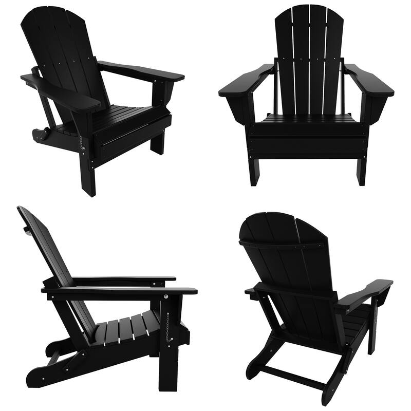 POLYTRENDS Laguna All Weather Poly Outdoor Adirondack Chair Foldable (Set of 4) Bed Bath