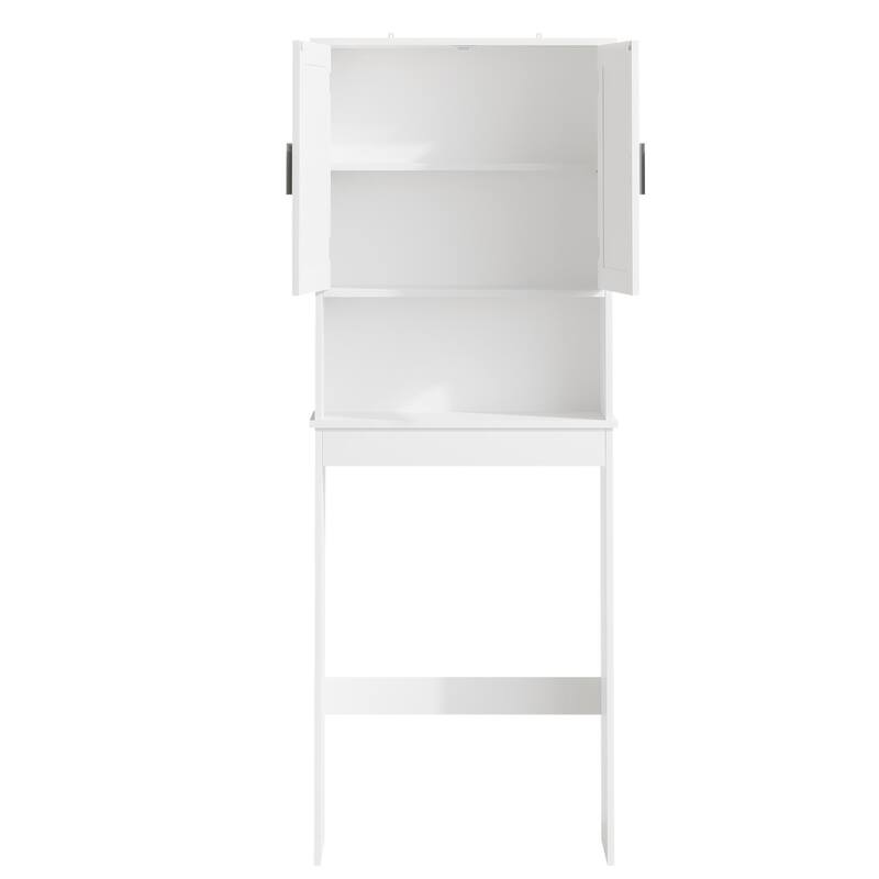 Anmytek Modern Espresso Over The Toilet Space Saver Wood Storage Cabinet Bathroom Organizer